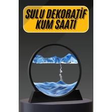Kuzgun Ticaret 3D LED Işıklı Kum Saati Gece Lambası Hareketli Sulu Kum Saati Dekoratif - Lisinya