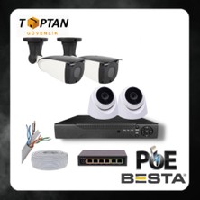 Grifin Soft 5 Mp 2 Iç Mekan 2 Dış Mekan Kameralı Ip Poe Güvenlik Seti KD-1749