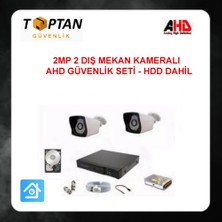 Grifin Soft 2 Mp 1080P 2 Kameralı Ahd Güvenlik Seti 320 GB Harddisk Dahil ARNA-7322