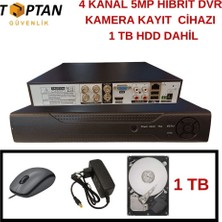 Grifin Soft Arna 4 Kanal 5 Mp H.265+ Hıbrıt Dvr Kamera Kayıt Cihazı 1 Tb HDD Dahil - 4510E