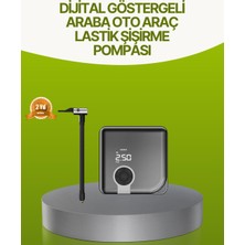 Kuzgun Ticaret Dijital Ekranlı Taşınabilir Akıllı Araç Hava Kompresörü - Lisinya