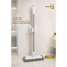 MAİN SHOP 1 Adet Pratik Yapışkanlı Duvar Mop Süpürge Paspas Temizlik Fırçası Tutucu Asma Askı Aparatı M-310
