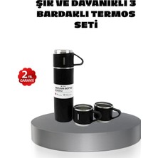 Kuzgun Ticaret 500 ml Paslanmaz Çelik Termos Seti – Sızdırmaz, Vakumlu, Isı Koruma Özellikli, Taşınabilir Termos - Lisinya