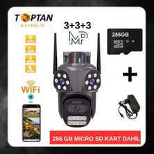 Grifin Soft Besta Dış Mekan Üç Kameralı Gece Görüşlü Full Hd Ip Akıllı Ptz Güvenlik Kamerası 256 GB Micro Sd Kart ve Adaptör Dahil BB-17356
