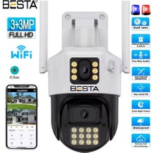 Grifin Soft Besta Dış Mekan Çift Kameralı Gece Görüşlü Full Hd Ip Akıllı Güvenlik Kamerası Ptz Güvenlik Kamerası BB-1729