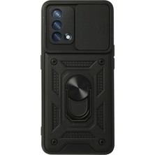 Muratech Newface  A74 4g Kılıf Pars Lens Yüzüklü Silikon - Siyah