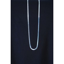 Kuzgun Ticaret Italyan Çelik Kolye 45CM 4mm Paslanmaz Gümüş - 984123015151-1923