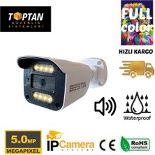 Grifin Soft Besta 5 Mp Coaxıal Audıo Dahili Mikrofonlu 8 Atom Warm LED Full Color Ip Güvenlik Kamerası BT-1248