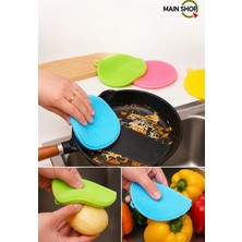 MAİN SHOP 2 Adet Silikon Bulaşık Yıkama Fırçası Tükenmeyen M-148