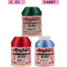 MiraLive 3 Adet Altınbaşak Oya ve Dantel Ipi 20 gr -  - No: 211 - 387 - 417
