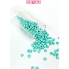 MiraLive Dökme Cam Kum Boncuk Büyük Boy (6/0) 4 mm - 20 Gram - Açık Yeşil - BNC088