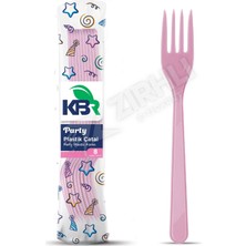4 Adet Kbr Party Plastik Çatal Pembe 8'li