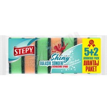 5 Adet Stepy Shiny Bulaşık Süngeri 5+2 'li