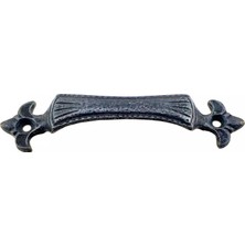 MiraLive Antika Tarz Dekoratif Pirinç Lale Mobilya Kulbu - 27X115 Mm, Oksit