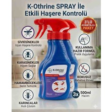 Bayer 3 Adet K-Othrine Sprey Hazır Kullanım Haşere Ilacı 500ML ( Hamam Böceği, Karınca, Sivrisinek ve Karasinek) -Avantajlı Paket