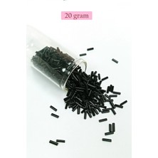 MiraLive Uzun Boru Kesme Boncuk Çap 2mm Uzunluk 10 mm - 20 Gram - Siyah - BNC241