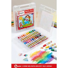 ArtMaster 24 Renk Pastel Boya Plastik Çantalı 1 Paket Fixpoint 24 Lü Pastel Boya Çok Renkli Pastel Boya Resim Okul Öğrenci