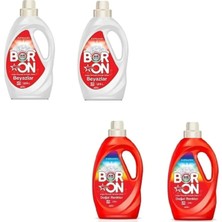 Boron 2 Adet Beyazlar + 2 Adet Doğal Renkler Sıvı Deterjan 1,69 Lt 4 x 26 Yıkama