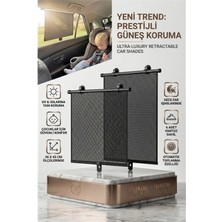 MiraLive Otomatik Toplanır Araç Perdesi 2'li Set | 36X45 cm Vantuzlu Yan Cam Güneşliği 723080
