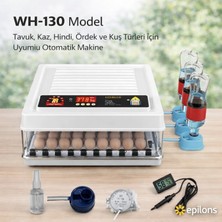 MiraLive WH-130 Kuluçka Makinesi -Tavuk Kaz Hindi Ördek ve Kuş Türleri Uyumlu Yedek Motor Hediyeli