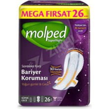 5 Adet Molped Mega Fırsat Supernight Süper Gece 26'lı