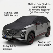 Gard Oto 4 Katmanlı Suya Dayanıklı SUV Araç Brandası Siyah Güneşlik Tam Koruma Kaliteli Malzeme