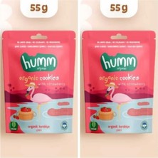 Humm Organik Vegan Çilekli Kurabiye Atıştırmalık Paketi - 2 Adet* 55 G