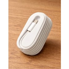 Noveria Tech Elma Usb-C - Usb-C 1 Metre Örgülü Kablo Düzenleyici Masaüstü Şık ve Dayanıklı Tutucu