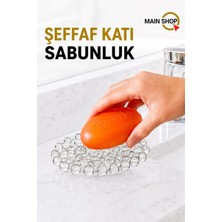 MAİN SHOP Şeffaf Silikon Katı Sabunluk Kalıp Sabun Kurutucu Altlığı | Şeffaf Sabun Kurutucu M-104