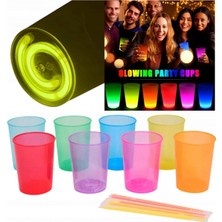 MiraLive Karanlıkta Yanan Gece Işığı Mega Glow Bardaklar 8 Adet 8.5 x 10.5 cm (4887)