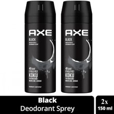 MiraLive 2 Adet Axe Erkek Deodorant & Bodyspray Black 48 Saat Etkileyici Koku Vücut Spreyi 150 ml