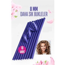 MiraLive Sosis Latex Bigudi - Isısız Saç Bigudisi - 10 Adet 8 mm 721913