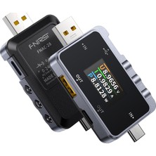 Fnirsi Fnac-28 2'si 1 Arada Tip-C USB Test Cihazı Dijital Voltmetre Ampermetre