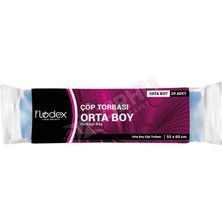 2 Adet Flodex Extra Güçlü Çöp Torbası Orta Boy (Mavi)