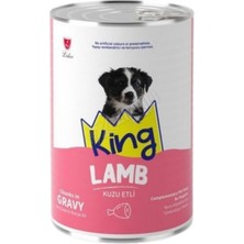 5 Adet King Sos Içinde Et Parçacıklı Kuzu Etli Yavru Köpek Maması 400 gr