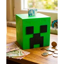 FLAY3D Minecraft Creeper Tasarımlı Kumbara - Özel Tasarım Dekoratif Piggy Bank