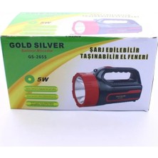Matmel Gold Silver Şarj Edilebilir Taşımabilir El Feneri 5W GS2665