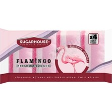 4 Adet Sugar House Flamingo Çizmez Sünger Düz 4'lü