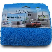 Wilma Secret Mikrofiber Pasta Cila Bezi - Mavi (4 Adet)