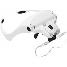 MiraLive 5 Lens 1.0x-3.5x 2led Işıklı Ile Ayarlanabilir Gözlük Büyüteç 9892B2