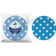 3 Adet Kbr Party Kağıt Tabak 22 cm Mavi 8'li