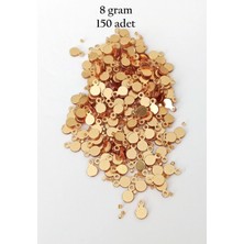 MiraLive Oya Abiye Bileklik Kolye Pleksi Metalik Plastik Pul Altın Renk 8 Gram 150 Adet - BNC497