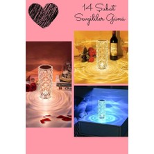 Kuzgun Ticaret Sevgililer Gününe Özel Romantik Kristal Gece Lambası Sevgiliye Hediye - Lisinya