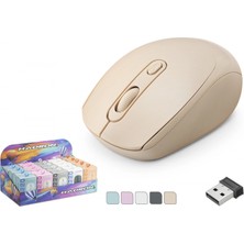 MiraLive Kablosuz Mouse 1600 Dpi 25LI Paket Siyah Beyaz Mavi Pembe Turuncu Q220K