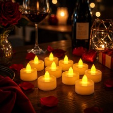 Kuzey Oyuncak 264 Adet Yüksek Kalite Gün Işığı LED Işıklı Mum Gün Işığı LED Mum Pilli Sarı Işıklı Tea Light Mum
