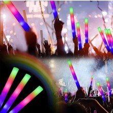 MiraLive LED Işıklı Rengarenk Sünger Parti Çubuk Işıklı Kauçuk Sopa 46 cm (4887)