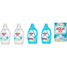 Eti Maden Aquabor Doğal Mineralli Sıvı Beyaz + Sıvı Beyaz + Sıvı Renkliler + Sıvı Renkliler + 4kg Beyaz Set