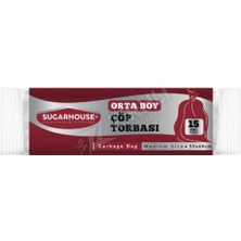 3 Adet Sugar House Orta Boy Çöp Torbası 15'li