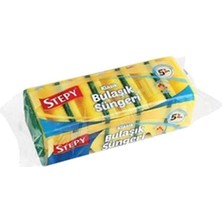 5 Adet Stepy Oluklu Sünger 5 Li