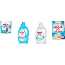 Boron Aquabor Doğal Mineralli Tablet + Sıvı Renkliler + Sıvı Beyaz + 4 kg Renkliler 4 Lü Set